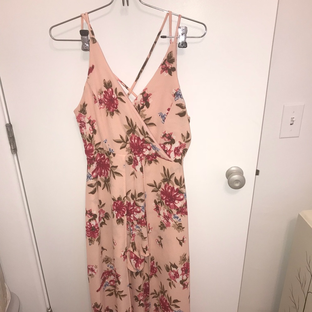 Francesca's pink maxi dress. Size small